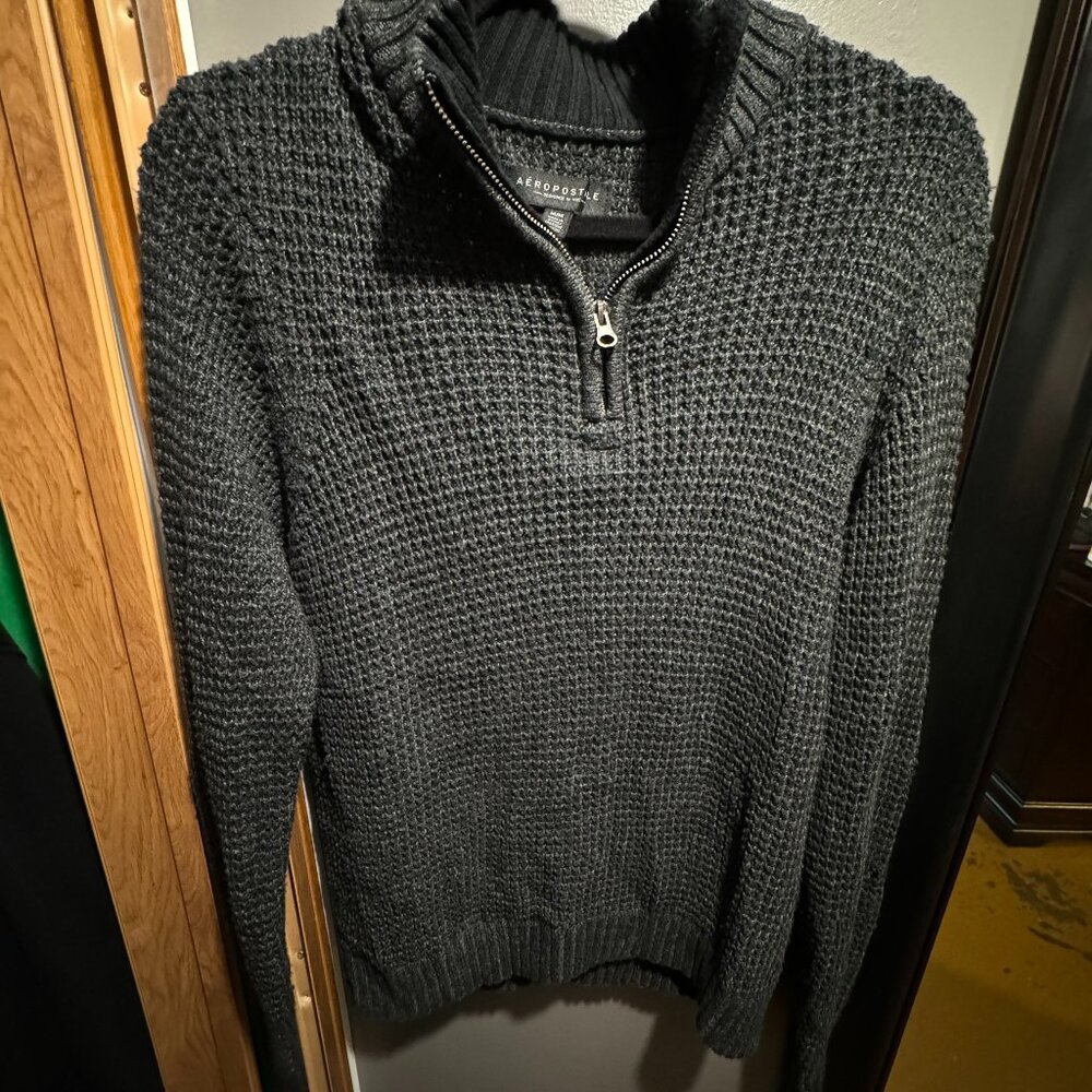 Aeropostale quarter zip knit sweater